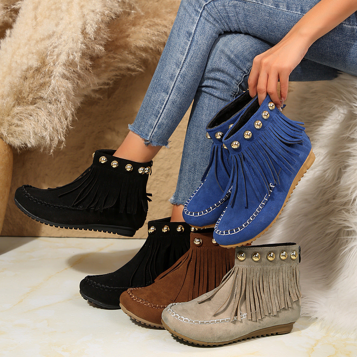 Catalina Fringe Boots