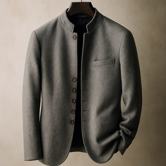 Matteo Wool Stand-Collar Jacket