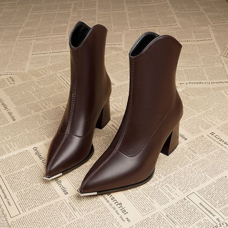 Mirza Chrome-Tip Ankle Boots